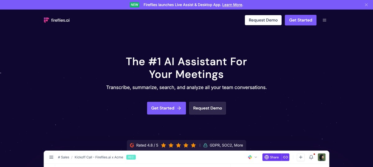 Fireflies.ai — Mac desktop app for AI meeting transcription and search